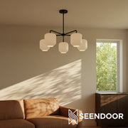 Lumivelle Sculptural Contemporary Chandelier for Entryway & Foyer